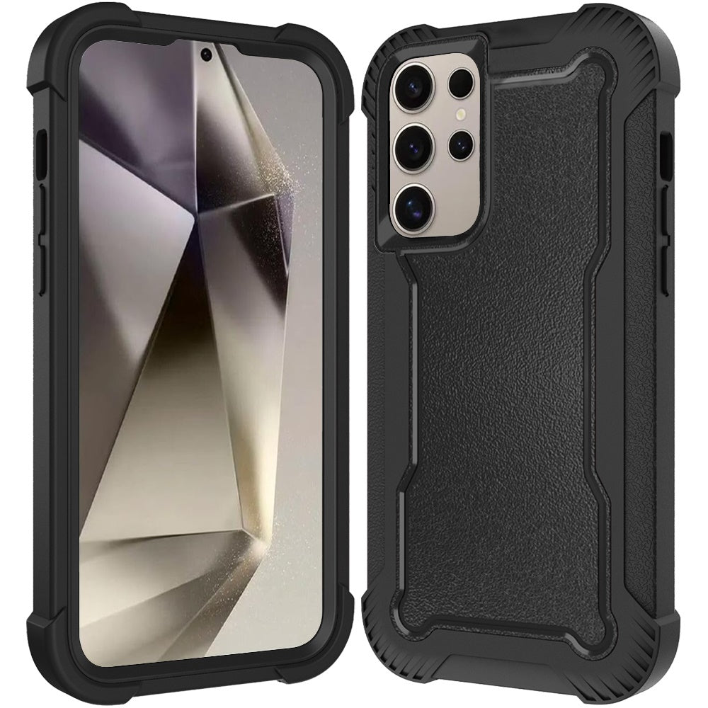 For Samsung Galaxy S25 Ultra Tough Hybrid Case - Shockproof 3-in-1 Armor Full-Body Protection PC + TPU Rubber Bumper Frame Case Cover