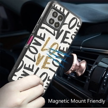 For TCL Revvl 7 PRO 5G Tough Hybrid Magnetic Mount Friendly Shock Protection Durable Grip Includes Tempered Glass Case Cover