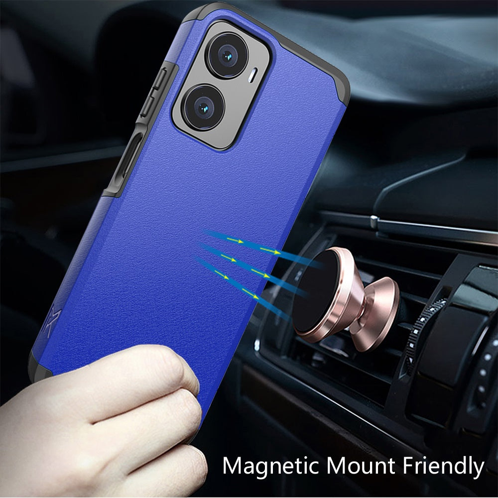 For Cricket Magic 2 5G (2024, 2nd Version) Slim Tough Protection Shock Absorption Hybrid Dual Layer Hard PC + TPU Rubber Silicone Case Cover