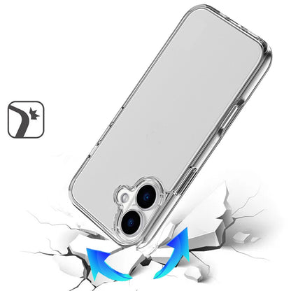 For Apple iPhone 17 Transparent Shock Absorption PC + TPU Rubber Gel Thick 3mm Hybrid Silicone Slim Fit Back Case Cover