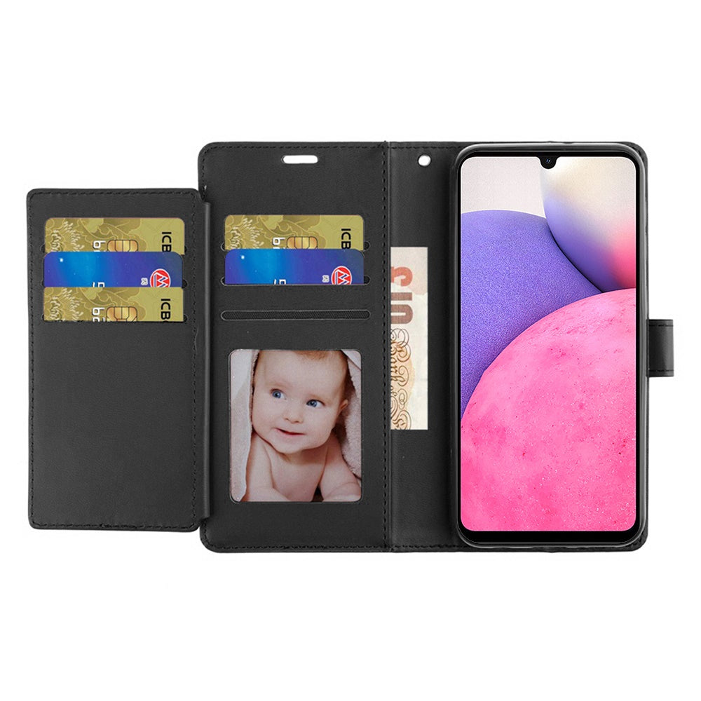 For Samsung Galaxy S20 Ultra Wallet Cases PU Leather with Credit Card /ID /Cash Holder Slot Dual Flip Book Pouch, Stand and Strap Case Cover Black