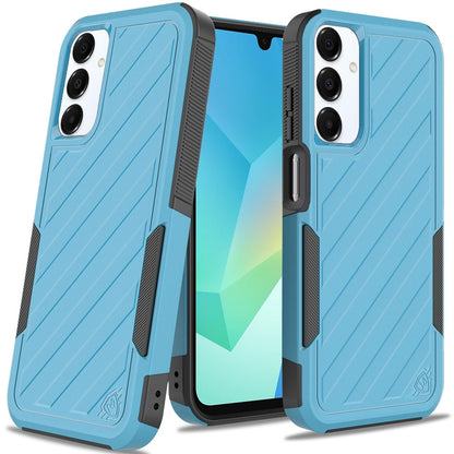 For Samsung Galaxy A16 5G Hybrid lined shockproof dual layer Rugged 2in1 Hard PC & Silicone TPU Non Slip Textured Tough Armor Case Cover