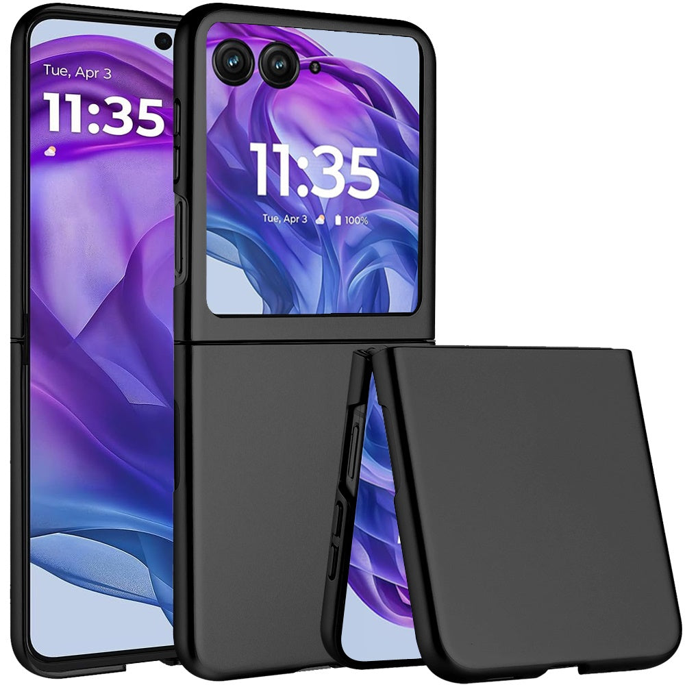 For Motorola Razr+ PLUS (2025 /2024) Snap-On Flip Premium Matte Finish Slim Lightweight Protective PC + Rubber TPU Hard Shell Case Cover
