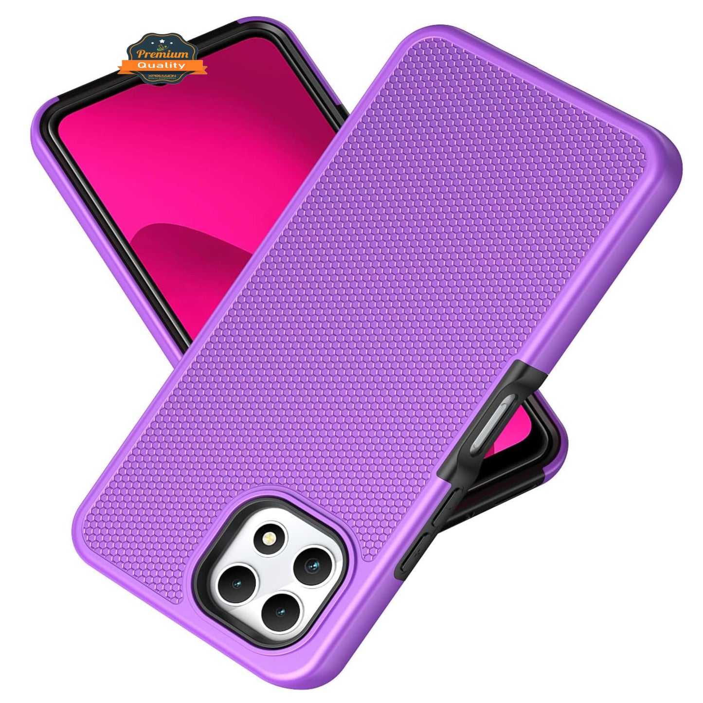 For Motorola Moto G 5G 2025 Dual Layer Slim & Tough Hybrid Shockproof Heavy Duty Rubber TPU Matte with Textured Rugged Shell Protection Case Cover