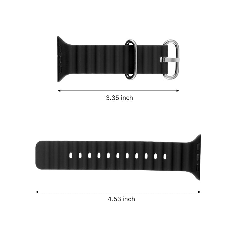echelon ComfyFit Silicone Strap for Apple Watch Series 9 41mm/Watch Series 10 42mm / Watch SE (2022) 40mm - Black, Apple Watch Accessories