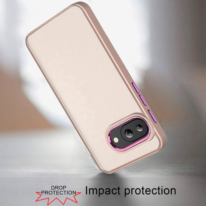 For Google Pixel 9A Slim Fit Thin Hybrid,Frosted Matte Polished Acrylic Hard PC with TPU Rubber Frame Case Cover