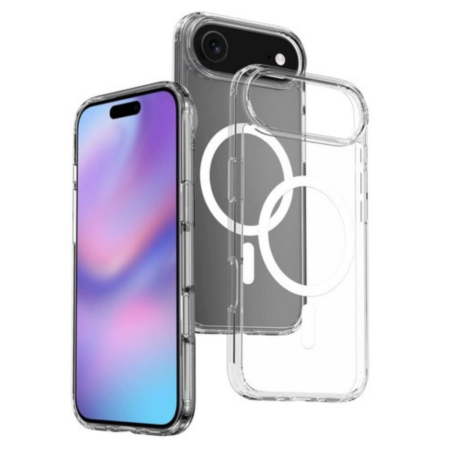 For Apple iPhone 17 AIR Hybrid Clear Case Compatible with MagSafe Shockproof Protective Transparent Back, Slim Fit, Wireless Charging Ready Case Cover Clear