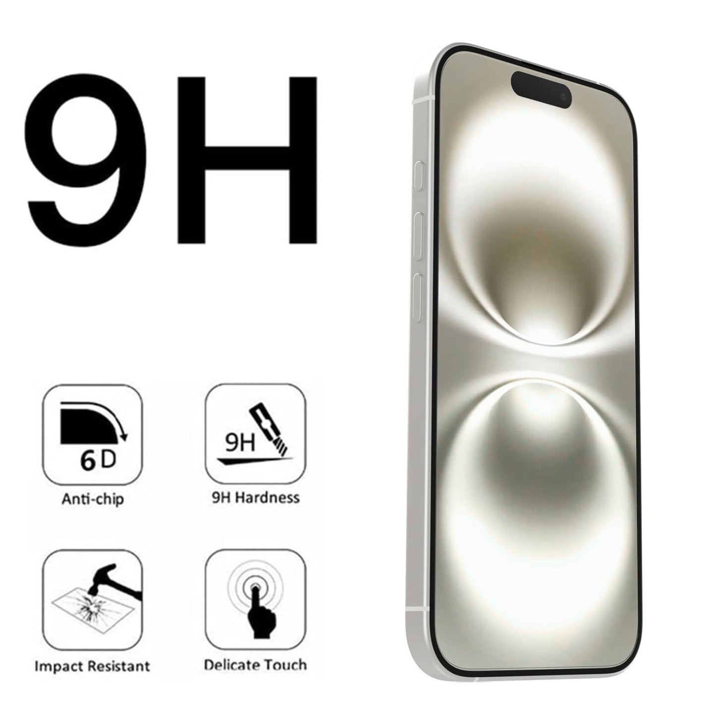 For Apple iPhone 17 /17 Air /17 Pro/ 17 Pro Max Tempered Glass Screen Protector, 9H HD Transparent Clear, Full Glue Easy Installation Protector Clear