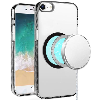 For Apple iPhone 17E /16E MagSafe Compatible Integrated Technology Clean Transparent Hybrid Armor TPU Frame Case Cover Black
