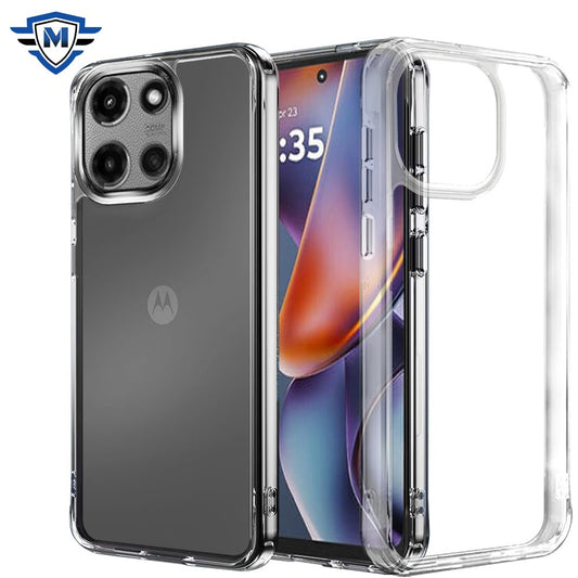 For Motorola Moto G 5G 2025 Premium Hybrid HD Crystal Clear Hard PC Back, Thick 2.0mm TPU Frame, Slim Fit Case Cover Transparent