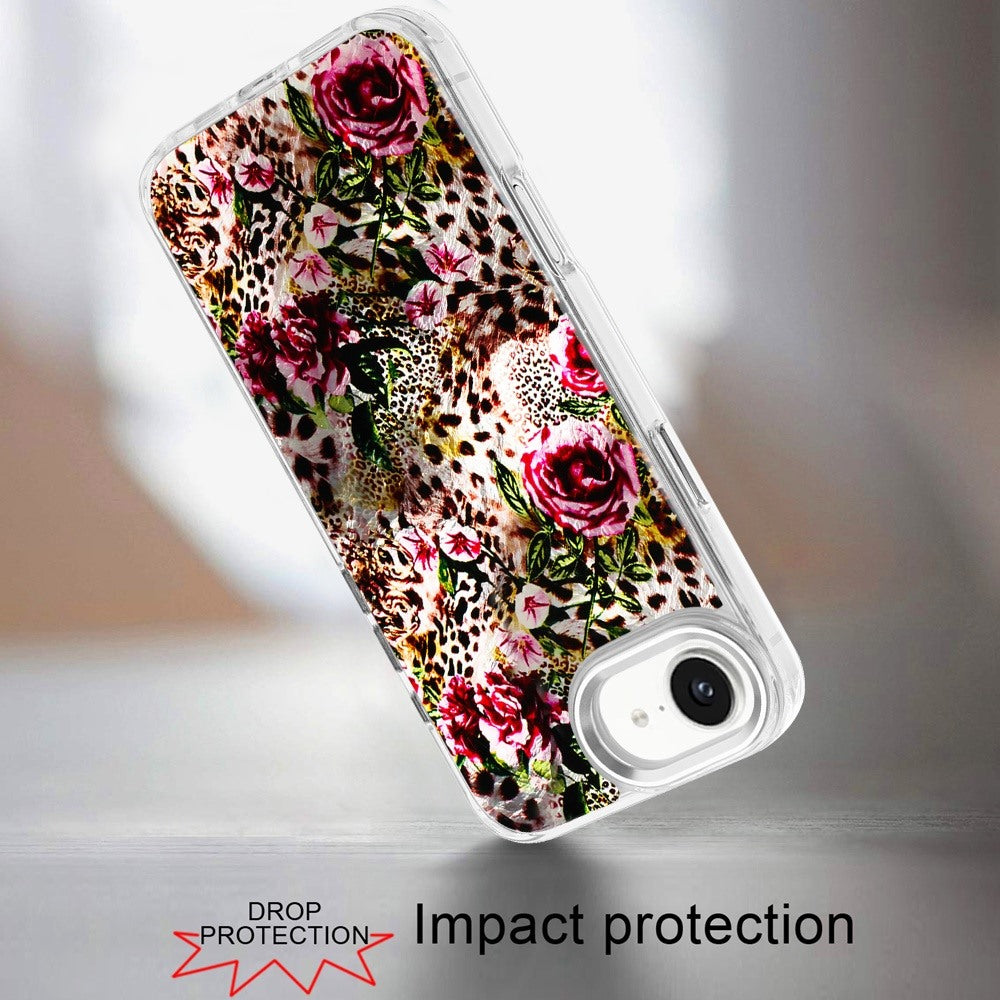 For Apple iPhone 16e Fashion Beautiful Epoxy Design Hybrid Fashion Stylish TPU Protective, Shockproof Hybrid PC Case Cover