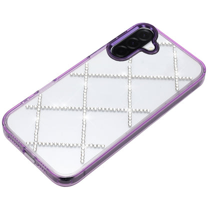 For Samsung Galaxy A37 Gem Glitter Diamond Bling Clear Hybrid TPU Cover, Colorful Shockproof Protective Back, Slim Fit for Women Girls Case Cover