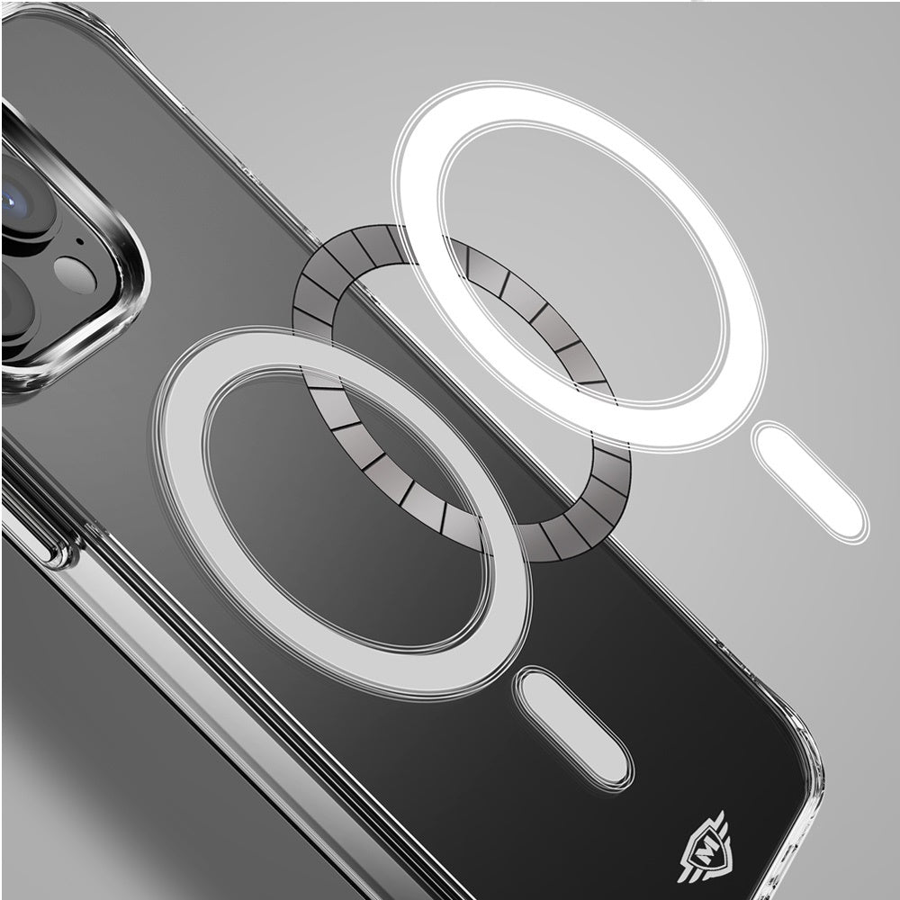 Apple iPhone 16 (6.1") Premium Clear Hybrid Built-in Magnetic Compatible with MagSafe Slim Thick TPU Bumper