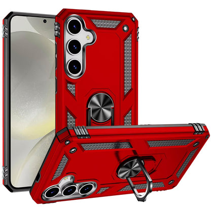 For Motorola Edge 2025 Hybrid Shockproof Durable 360 Degree Rotatable Ring Stand Holder Kickstand Fit Magnetic Car Mount Case Cover