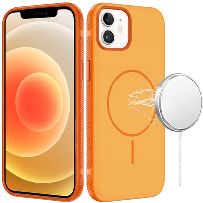 For Apple iPhone 11 Super Magnetic Premium Edged Core Matte Thick Hybrid Drop Protection Shockproof Design Case Cover Cosmic Orange