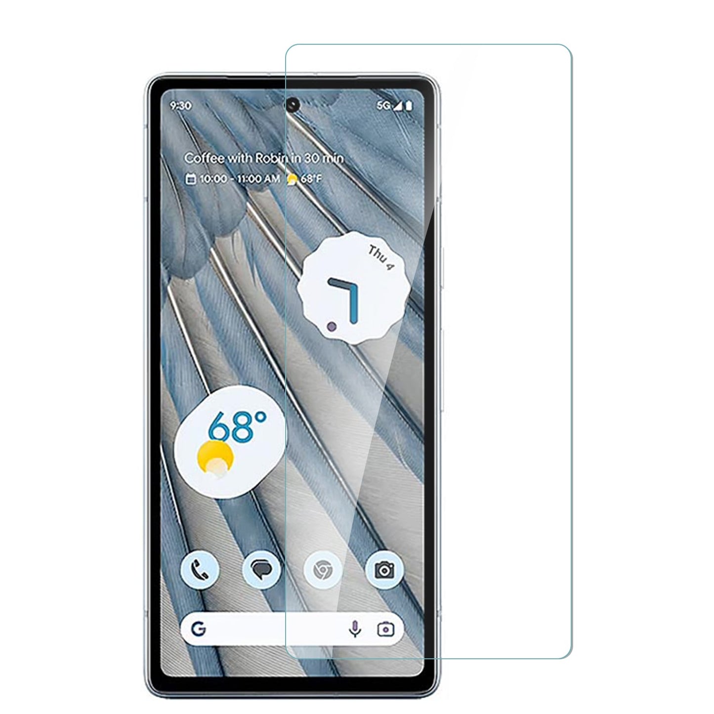 Screen Protector for Google Pixel 7A Transparent Screen Protector Tempered Glass 9H Hardness Case Friendly Easy Install Screen Guard Tempered Glass