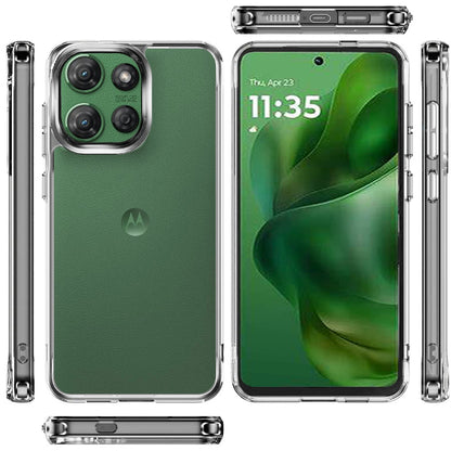 For Motorola Moto G Power 5G 2025 Premium Hybrid HD Crystal Clear Hard PC Back, Thick 2.0mm TPU Frame, Slim Fit Case Cover Transparent
