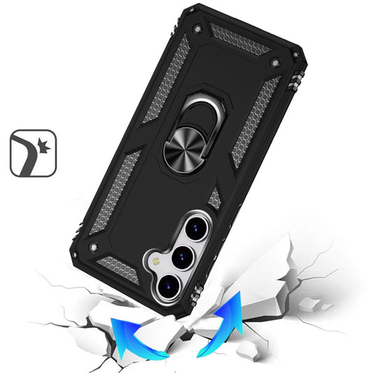 For Samsung Galaxy S26 Hybrid Shockproof Durable 360 Degree Rotatable Ring Stand Holder Kickstand Fit Magnetic Car Mount Case Cover