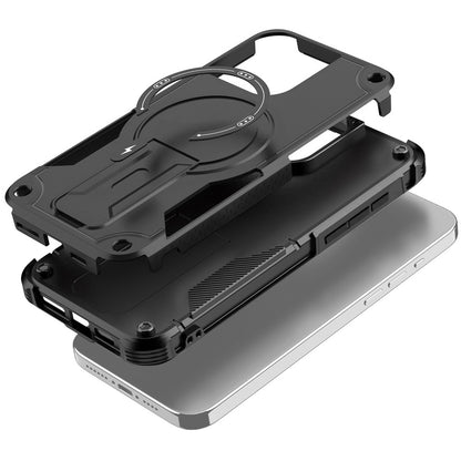 For iPhone 16 Pro Max (6.9") Magnetic Invisible Kickstand Holder with Magsafe, Slim Fit Shockproof Hybrid Military Grade Heavy Duty Protector