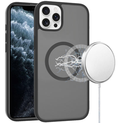 Phone Case for Apple iPhone 11 Pro Max Magnetic Matte Hybrid Shockproof Smooth Grip Durable Camera Protection Anti-Slip Soft Touch TPU Armor Cover Black