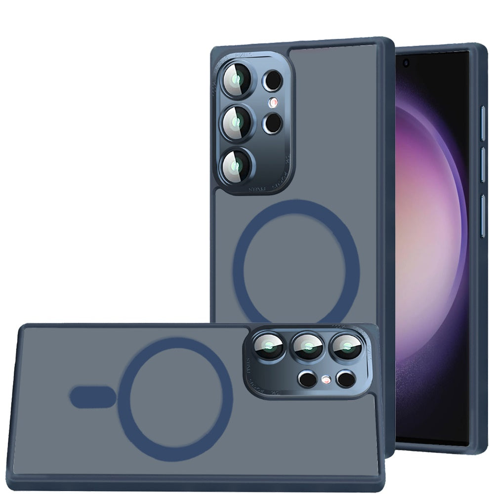 For Samsung Galaxy S23 Ultra Complete Protection HQ Hybrid with Metal Tempered Camera Glass, MagSafe Compatible Case Cover