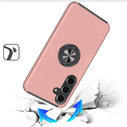 For Samsung Galaxy S25+ /S25 Plus /S24+ Plus Hybrid 360 Degree Rotatable Metal Invisible Ring Stand Holder Slim Fit Magnetic Car Mount Shockproof Case Cover