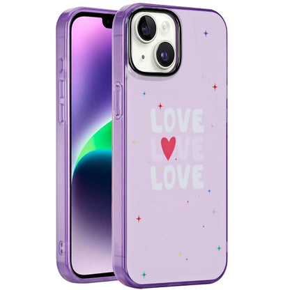 For Apple iPhone 14 /13 Fashion Layer Design Slim IMD TPU Protective, Shockproof Hybrid Stylish Durable Hard PC Case Cover