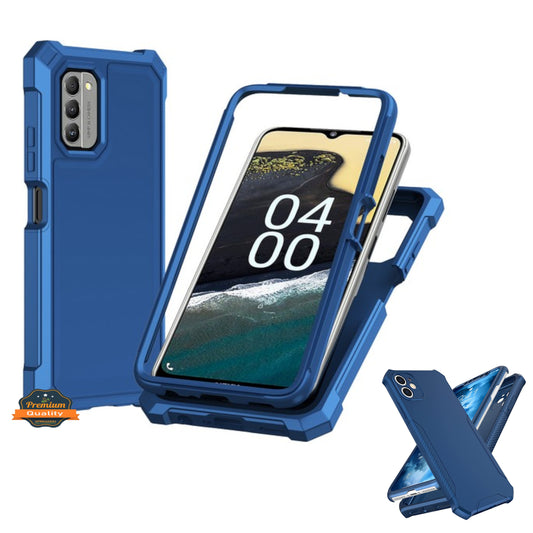 For Cricket Icon Plus 2026 Full-Body Dual Layer Hybrid Case Slim, Drop-Proof TPU Hard PC, Durable Corner Front Bumper Protector Case Cover Blue