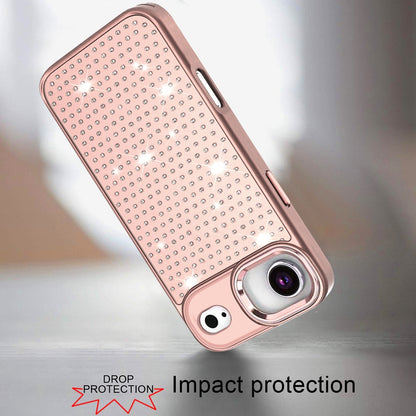For Apple iPhone 17 AIR Bling Diamond Metallic, Full Sparkle Chrome Edged Hybrid Protective Shockproof Case Cover