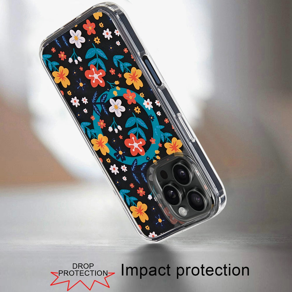 For Apple iPhone 16 Pro Cute Fashion Pattern Design, Durable Shockproof Slim TPU Hard Back, MagSafe Compatible Case Cover