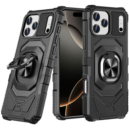 For Apple iPhone 17 Pro Max (6.9") Hybrid Dual Layer with 360° Rotate Magnetic Ring Stand Holder Kickstand TPU Rugged PC Shockproof Case Cover
