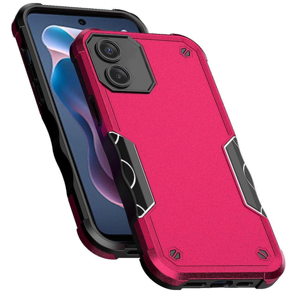 For Apple iPhone 17E /16E Slim Fit Hybrid Lightweight Shockproof 2-in-1 Hybrid Hard PC Bumper Frame Armor Protection Case Cover Hot Pink