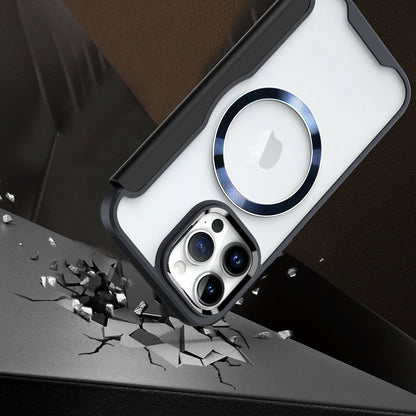 For Apple iPhone 16 (6.1") Flap Wallet Case Credit Card Slot, Clear TPU Back Hard [Magnetic Circle] Compatible with Magsafe Case Cover Black