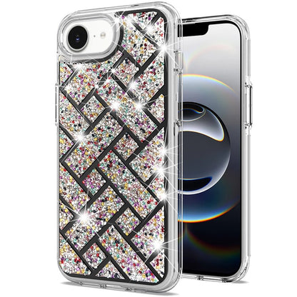 For Apple iPhone 17E /16E Bling Hybrid Shockproof Protective Design Stylish Glitter Finish Durable Grip Protection Case Cover