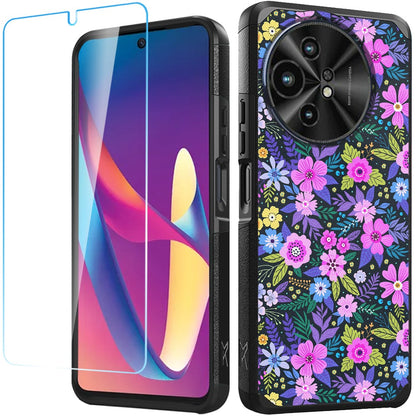 For TCL 50 XL 5G Fashion Graphic Design Pattern Hard PC TPU 2in1 Tough Strong Hybrid Shockproof Frame + Screen Protectror Case Cover -