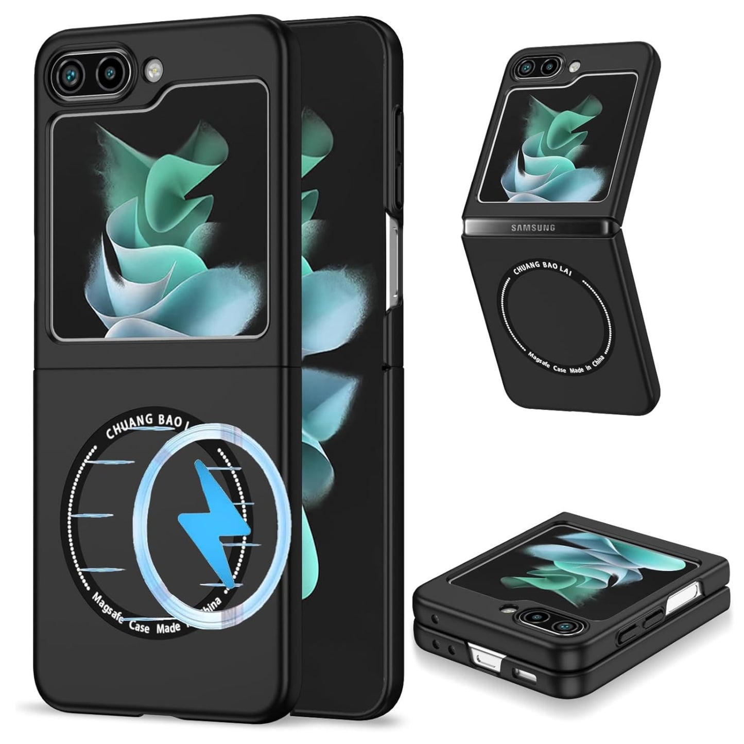 For Samsung Galaxy Z Flip 7 Matte Magnetic Case Supports Fast Wireless Charging, Slim Hybrid TPU Rubber Shockproof Case Cover