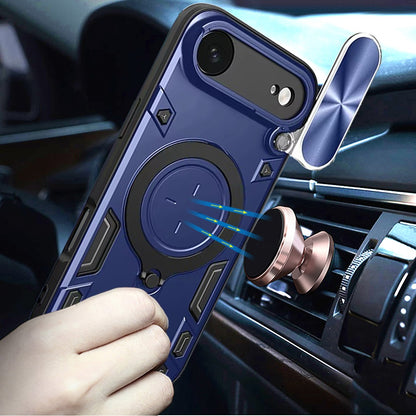 For Apple iPhone 17 AIR Hybrid Magnetic 360° Ring Kickstand, MagSafe Compatible, Durable Full Camera Lens Protection Case Cover