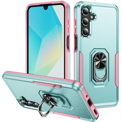 For Samsung Galaxy S25 Fan Edition /Galaxy S25 FE Hybrid Rugged Tough 2in1 Drop-Proof Protection Military Grade Armor with Metal Ring Stand Case Cover