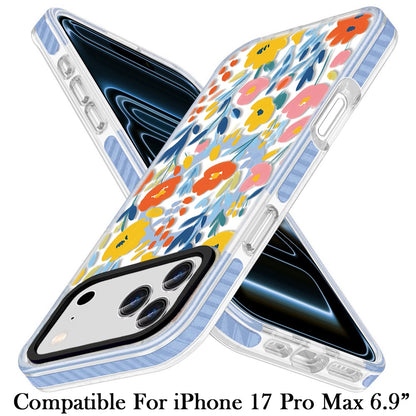 For Apple iPhone 17 Pro Max Magnetic Hybrid Stylish Design IMD Pattern, Compatible with MagSafe, Slim TPU Case Cover