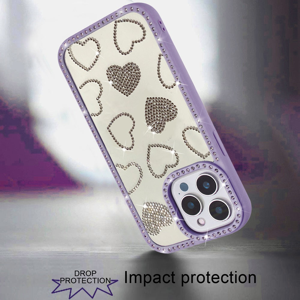 Spread Love Glitter Shimmer Bling Diamond Edge Hybrid Drop Protection Shockproof Design
