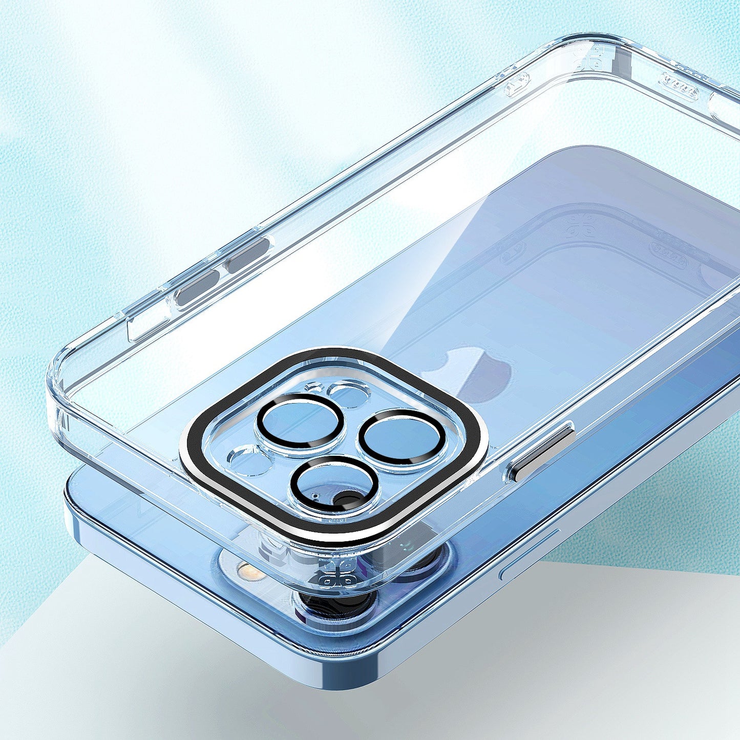 For Samsung Galaxy S25+ /S25 Plus /S24+ Plus Transparent Clear Hybrid with Matching Metal Buttons and Camera Protection Hard PC + TPU Rubber Case Cover Clear / Black