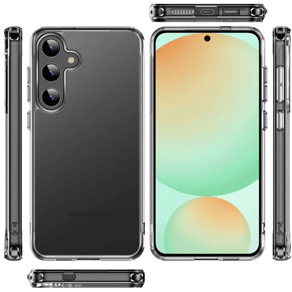 For Samsung Galaxy S24 Fan Edition /Galaxy S24 FE Shockproof Slim Crystal Clear Transparent Hybrid Cover with Enhanced Drop Protection Case Cover Transparent