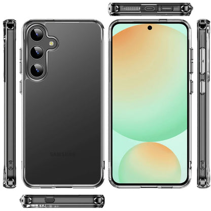 For Samsung Galaxy S24 Fan Edition /Galaxy S24 FE Shockproof Slim Crystal Clear Transparent Hybrid Cover with Enhanced Drop Protection Case Cover Transparent