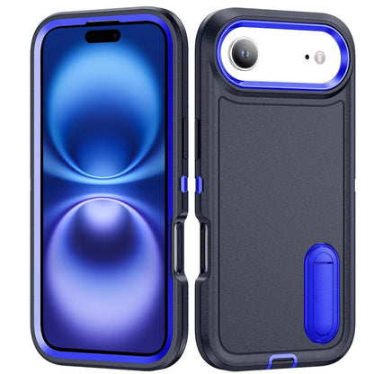 For Apple iPhone 17 AIR Hybrid 3 Layers Hard 3in1 Shockproof with Kickstand Heavy Duty Hard TPU Rubber Anti-Drop Case Cover