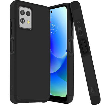 For Motorola Moto G Power 5G 2023 Fashion Graphic Design Hybrid 2in1 Tough Strong Hard PC TPU Frame, Magnet Mount Friendly, Shockproof Protection Case Cover Dark Purple