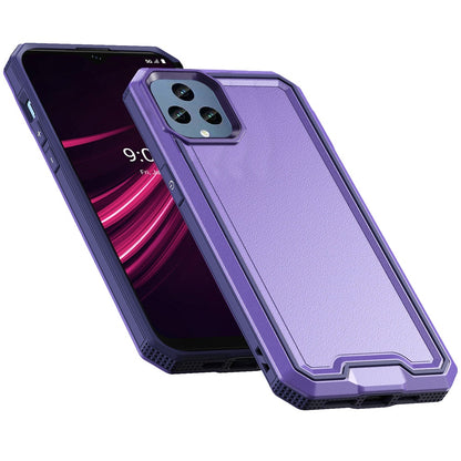 For Samsung Galaxy A16 5G Tough Modern Fused Hybrid Armor Hard PC + TPU Rubber Shockproof Drop Impact Protection Case Cover Purple
