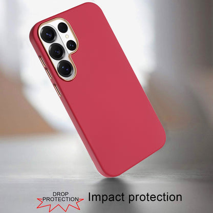 For Samsung Galaxy S26 Ultra Slim Classic Hybrid Around Rubber Gummy Gel Slick Hard PC Silicone TPU Chromed Button Case Cover