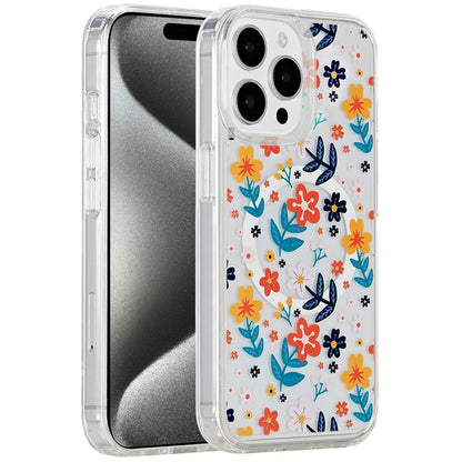 For Apple iPhone 16 Pro Max (6.9") Magsafe Case Cute Pattern Design Durable Shockproof SlimTPU Hard Back [Compatible with Magsafe] Case Cover