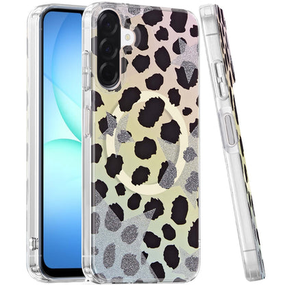 Phone Case for Samsung Galaxy A17 5G Shockproof Dual Layer TPU IMD Print Rugged Anti-Slip Grip Drop Protection Scratch Resistant Slim Fit Glossy Floral Heart Aesthetic Cover