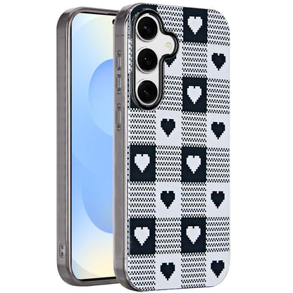 For Samsung Galaxy S25 /S24 Fashion Layer Design Slim IMD TPU Protective, Shockproof Hybrid Stylish Durable Hard PC Case Cover